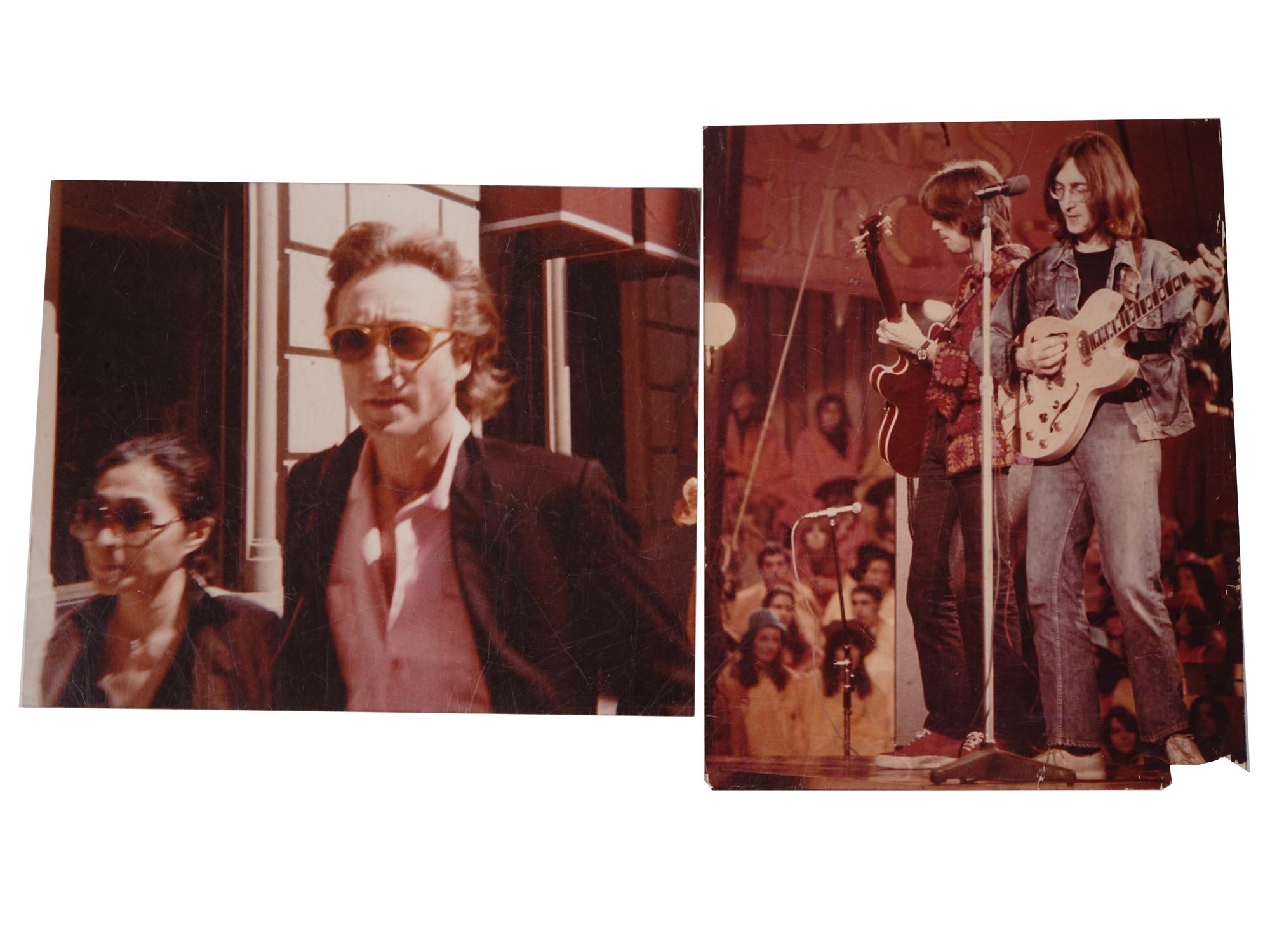 TWO AMATEUR COLOR PHOTO PRINTS OF JOHN LENNON PIC-0